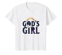 La Ragazza di Dio: Celeste Colomba Fede Ispirazione, cristiani Maglietta, Bambini, Bianco, 6 Anni