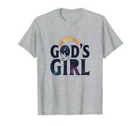 La Ragazza di Dio: Celeste Colomba Fede Ispirazione, cristiani Maglietta, Uomo, Grigio Melange, S