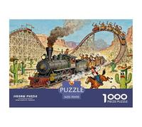 La rapina al treno occidentale Puzzle in Legno Impermeabile DIY Puzzles Da 1000 Pezzi Regali Per Adulti Divertenti Giochi Di Impegnativi