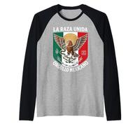 La Raza Unida Orgullo Mexicano Aquila Azteca Pride Chingon Maglia con Maniche Raglan