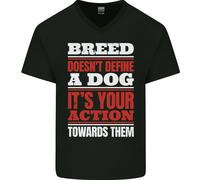 La Razza Non Definisce Un Cane Azioni Fanno T-Shirt In Cotone A V