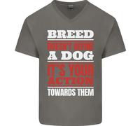 La Razza Non Definisce Un Cane Azioni Fanno T-Shirt In Cotone A V