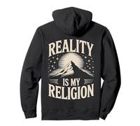 La Realtà è la mia Religione Montagna Tramonto Design Felpa con Cappuccio