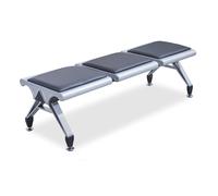 La reception 3Seat presiede il banco imbottito della sala d'attesa per la Banca dell'aeroporto dell'ufficio & l'ospedale nessun sedile nero moderno dell'atrio del piede antiscivolo dello schienale s