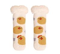 La Regali donna morbidi e divertenti con design animale in microfibra, calzini comodi e caldi invernali (Yellow, One Size)