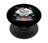 La regina del compleanno sta saltando sul trampolino Bounce Party PopSockets PopGrip Adesivo