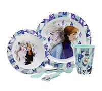 La Reine des Neiges 74250 - Micro Set di stoviglie riutilizzabili per bambini, adatti al microonde