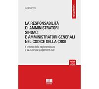 La responsabilità di amministratori sindaci e direttori generali nel codice della crisi. Il criterio della ragionevolezza e la business judgement rule. Con espansione online