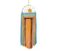 La rete dei sogni Arazzo Da Parete In Macramè Con Alba E Tramonto, Set Di Decorazioni Da Parete, Arazzi Boho Tessuti A Mano, Decorazione Da Parete Con Sole Colorato, Regalo Di Natale(Sunshine)