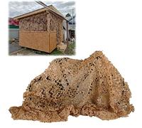 La rete di mascheramento. Rete mimetica beige di diverse dimensioni for la caccia, l'ombra del giardino, la decorazione delle feste, lo schermo della privacy militare(2x8m/6.6x26.2ft)