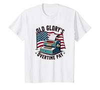 La retribuzione degli straordinari di Old Glory Maglietta, Bambini, Bianco, 3 Anni
