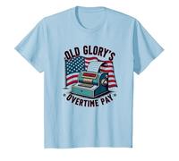 La retribuzione degli straordinari di Old Glory Maglietta, Bambini, Celeste, 3 Anni