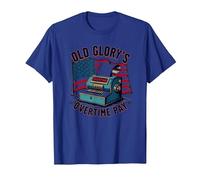 La retribuzione degli straordinari di Old Glory Maglietta, Uomo, Blu Reale, 3XL