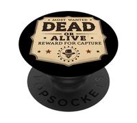 La ricompensa western cowboy più ricercata per la festa di cattura PopSockets PopGrip Adesivo