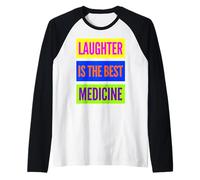 La Risata è la Migliore Medicina World Laughter Day Dad Jokes Maglia con Maniche Raglan