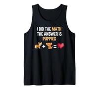 La Risposta è Cuccioli Matematica Divertente Amante dei Cani Nerd Canotta