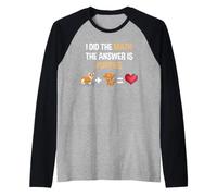 La Risposta è Cuccioli Matematica Divertente Amante dei Cani Nerd Maglia con Maniche Raglan