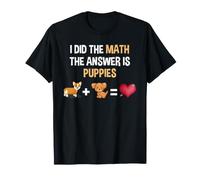 La Risposta è Cuccioli Matematica Divertente Amante dei Cani Nerd Maglietta
