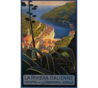 La Riviera Italienne Rapallo To Portofino Targa in Metallo Divertente Vintage 20,3 x 30,5 cm