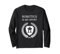 La robotica è Il Mio Sport Retro Mech Bot STEM Engineering Team Maglia a Manica