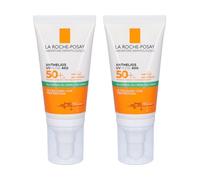 La Roche-Posay Anthelios Gel-Crema SPF50+ [Confezione da 2] x 50 ml | Protezione Solare Viso con Finitura Anti-Lucida, Resistente ad Acqua e Sudore