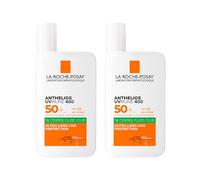 La Roche-Posay Anthelios Oil Control Fluido SPF50+ [Confezione da 2] x 50 ml | Protezione Solare Opacizzante per Pelli Grasse e Miste, Anti-Lucido, Resistente ad Acqua e Sudore