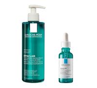 La Roche-Posay Effaclar Duo: Gel Purificante Micro-Peeling 400 ml + Siero Peeling 30 ml | Trattamento Completo per Pelli Grasse e a Tendenza Acneica