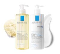 La Roche-Posay | Routine Lipikar | Olio detergente AP+ & Balsamo AP+M | Riparazione, lenisce e idrata | Adatto per pelli secche, molto secche e atopiche | Dalla nascita | 400 ml x 2