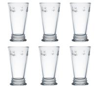 La Rochére, set di 6 bicchieri alti (16 cm di altezza, palla alta), 442 g ciascuno, motivo ape napoleonica