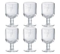 La Rochere Set Di 6 Acqua Vetro 280ml - Libellule/Libellula - Made IN Francia