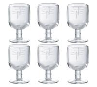 La Rochere Set Di 6 Acqua Vetro 280ml - Libellule/Libellula - Made IN Francia