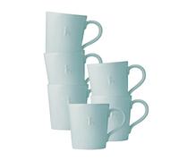 La Rochère Tazza con manico Abeille Ape - Blu - 520 ml - Set da 6 tazze da caffè con rilievo d'api - Ceramica - Lavabile in lavastoviglie e microonde