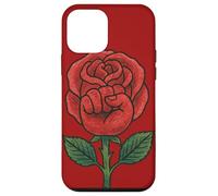 La rosa rossa resiste alla protesta d'arte resistenza alle rose rosse Custodia per iPhone 12 mini