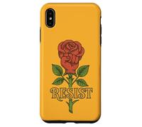 La rosa rossa resiste alla protesta d'arte resistenza alle rose rosse Custodia per iPhone XS Max