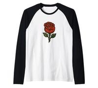 La Rosa Rossa resiste alla protesta d'Arte Resistenza alle Rose Rosse Maglia con Maniche Raglan
