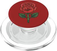 La rosa rossa resiste alla protesta d'arte resistenza alle rose rosse PopSockets PopGrip per MagSafe