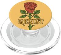 La rosa rossa resiste alla protesta d'arte resistenza alle rose rosse PopSockets PopGrip per MagSafe