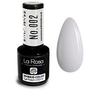LA ROSA UV LED Smalto Gel Hybrid Color CREMA - A Lunga Durata e Molto Facile da Applicare, Perfetto per la Nail Art - Fai da Te a Casa o in Salone - 9 ml (Color Perla)