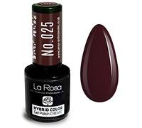 LA ROSA UV LED Smalto Gel Hybrid Color CREMA - A Lunga Durata e Molto Facile da Applicare, Perfetto per la Nail Art - Fai da Te a Casa o in Salone - 9 ml (Bordeaux scuro)