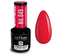 LA ROSA UV LED Smalto Gel Hybrid Color CREMA - A Lunga Durata e Molto Facile da Applicare, Perfetto per la Nail Art - Fai da Te a Casa o in Salone - 9 ml (Rosso papavero)