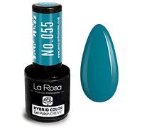 LA ROSA UV LED Smalto Gel Hybrid Color CREMA - A Lunga Durata e Molto Facile da Applicare, Perfetto per la Nail Art - Fai da Te a Casa o in Salone - 9 ml (Turchese)