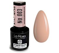 LA ROSA UV LED Smalto Gel Hybrid Color CREMA - A Lunga Durata e Molto Facile da Applicare, Perfetto per la Nail Art - Fai da Te a Casa o in Salone - 9 ml (Beige Chiaro)