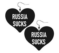 La Russia fa schifo orecchini in pelle per le donne ciondolano l'orecchino con il pendente del cuore con i regali del gancio per la ragazza adulta