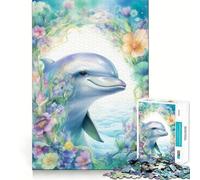 La saggezza dei delfini - Puzzle da 1000 pezzi per adolescenti - Gioco di allenamento mentale, momento di condivisione, taglio di precisione, pezzo da collezione 38x52cm