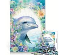La saggezza dei delfini - Puzzle da 1000 pezzi per adolescenti - Gioco di allenamento mentale, momento di condivisione, taglio di precisione, pezzo da collezione 38x52cm