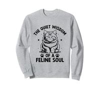 La saggezza tranquilla di un felino anima gatto amante felino Pet Meow Felpa