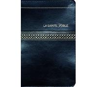 La Sainte Bible Segond 1910 - Noir, similicuir, onglets, glissière, souple, format compact, tranche