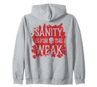 La sanità mentale è per Il Debole e malvagio Skull Hell Demon Blood Splatter Felpa con Cappuccio