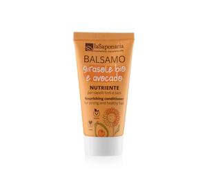 La Saponaria | Balsamo Nutriente Travel Size 30ml - Girasole Bio & Avocado - Capelli Morbidi e Luminosi anche in Vacanza - Formula Naturale e Vegan