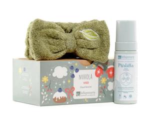 "La Saponaria Cofanetto Mousse Detergente Mirtilla E Fascia Capelli Confezione 2 Pezzi"